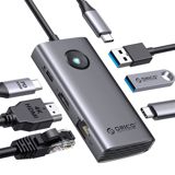 🔥 ORICO PW11-8PC-GY-EP – 8-in-1 USB-C HUB, Gigabit LAN, HDMI 4K, VGA — Goods