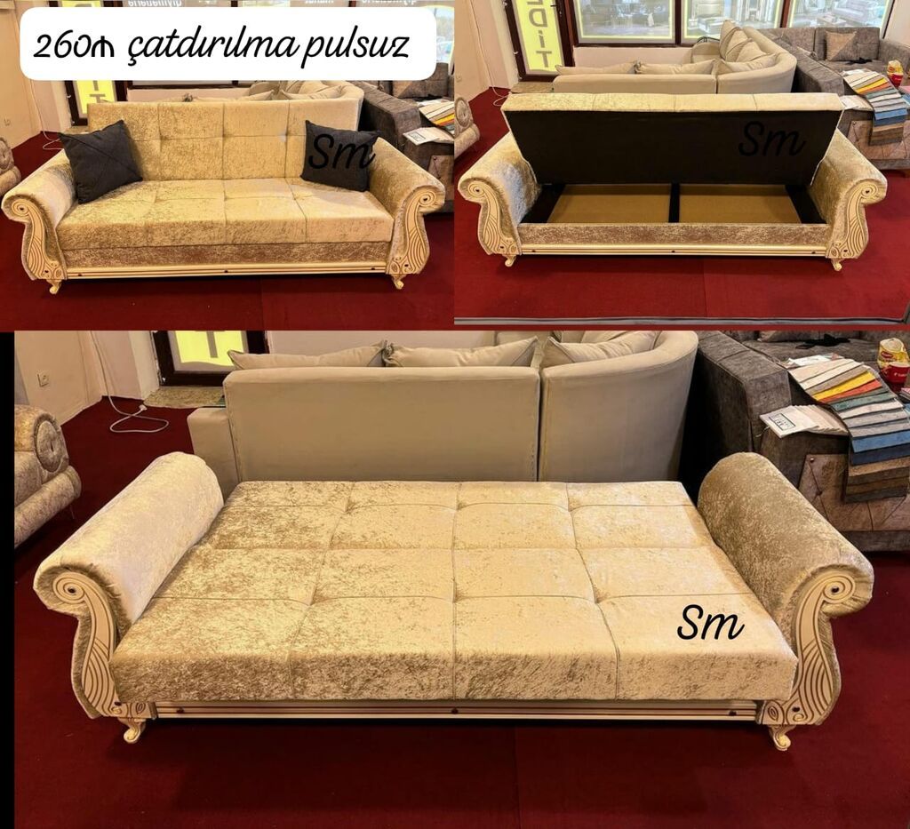 Açılıb-yığılan divan modeli. Klassik üslubda hazırlanmış bu divan — Mebel, Digah (4)