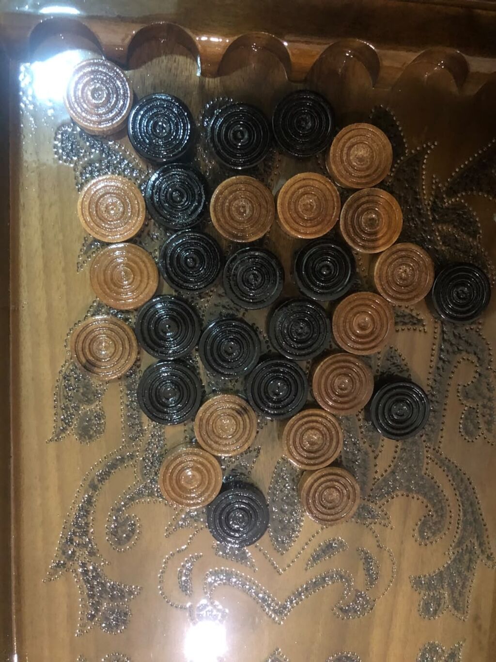 Taxta Nərd-Dama dəsti - Material: tam ağacdan oyma, laklı cilalı səth — İdman və istirahət, Bakı (3)