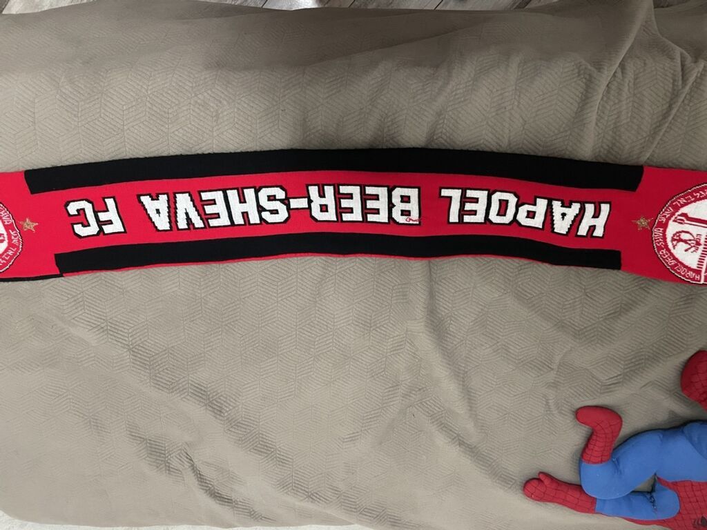 Hapel Beer-Sheva FC azarkeş şərfi satılır. Qırmızı, qara və ağ — Tekstil, Bakı (3)
