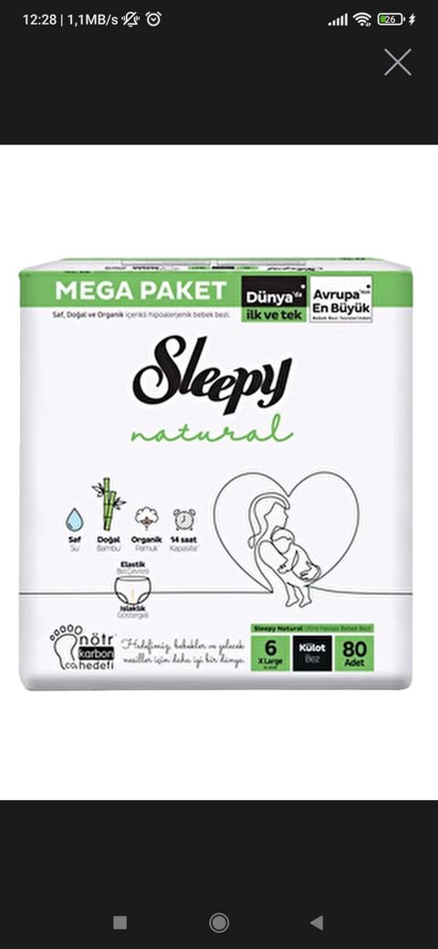 Sleepy Natural uşaq tuman bezləri – Mega Paket axtarılır. 6 və ya 7