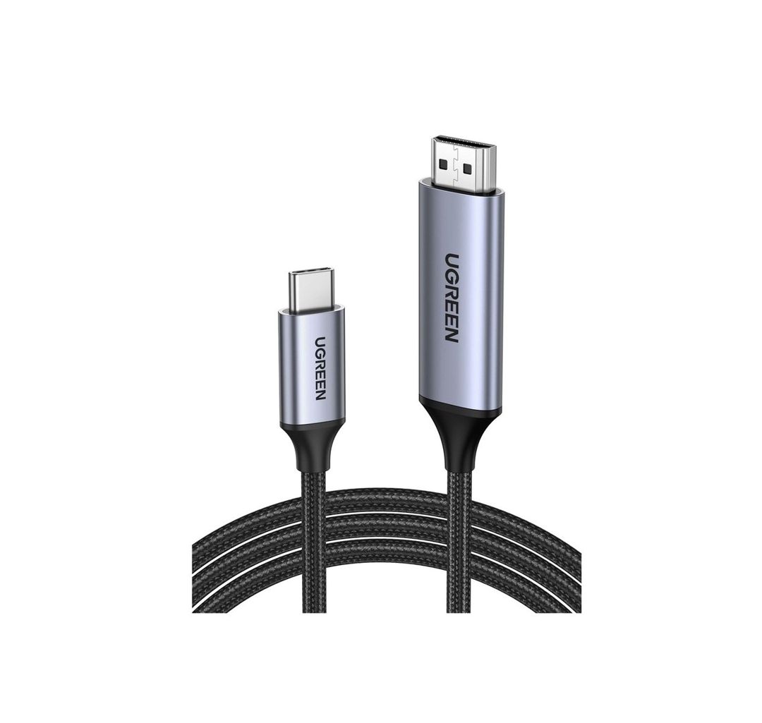 Ugreen MM142 USB-C to HDMI Cable Aluminum Shell 1.5m Gray Black — Elektronika, Bakı