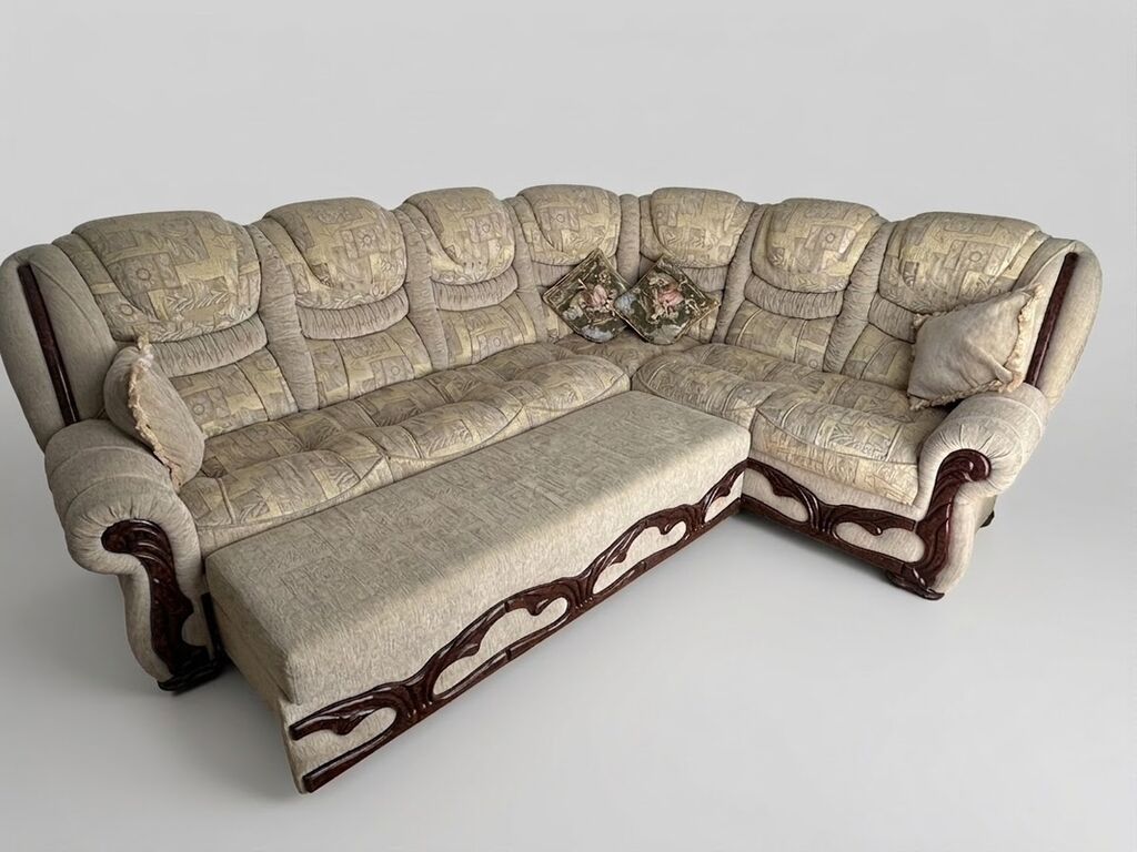 Künc divan, İşlənmiş, Açılan, Bazalı, Parça — Mebel, Zaqatala (2)