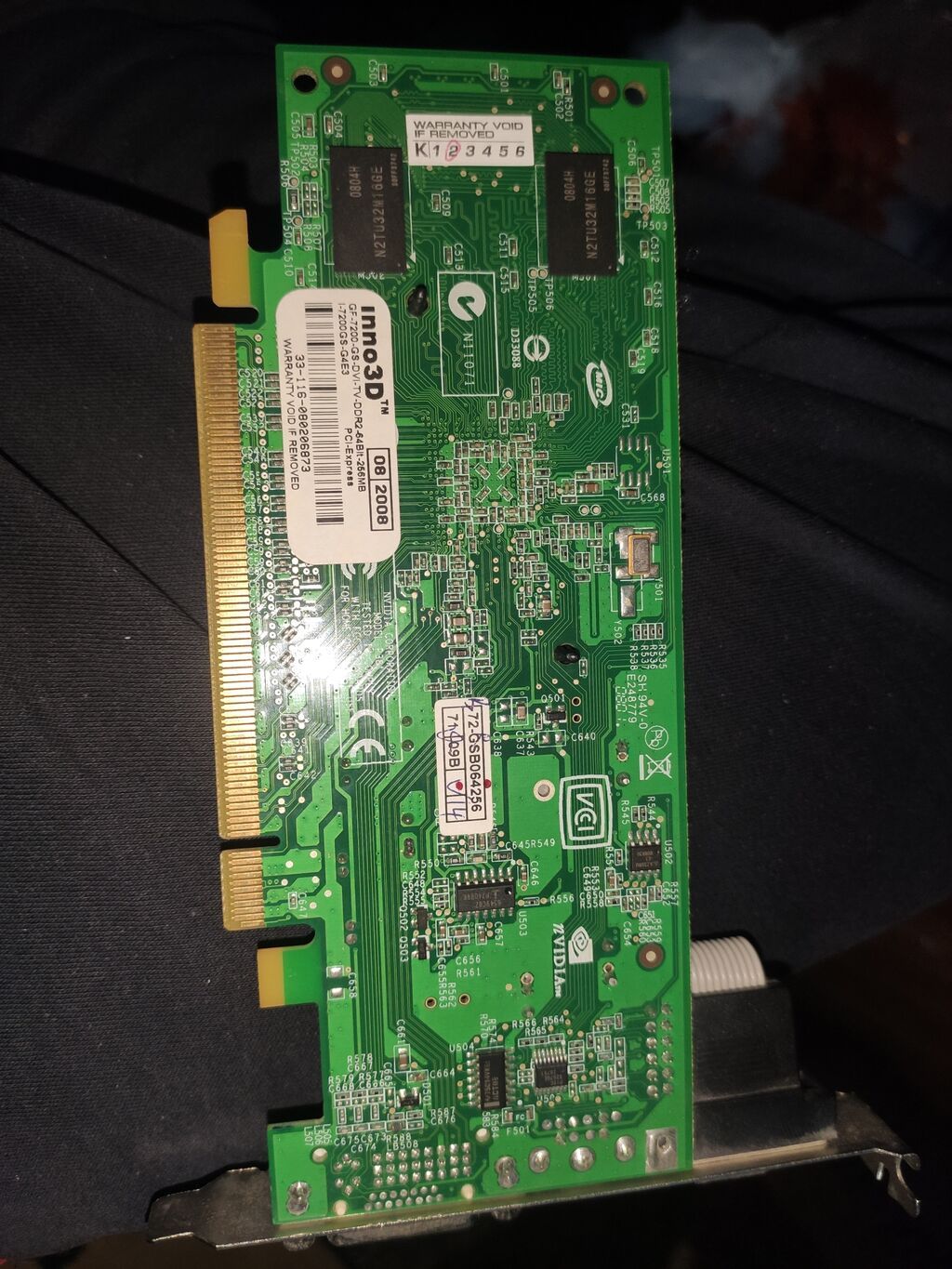 Nvidia 7200 GT DDR2 256 MB 64 bit Tam işləkdir. Problemi yoxdur — Elektronika, Bakı (2)