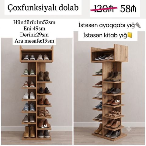 Yeni AYAQQABI👟👣dolabı Birbaşa istehsalçıdan alın‼️ Qiymət : 58₼ — Bakı