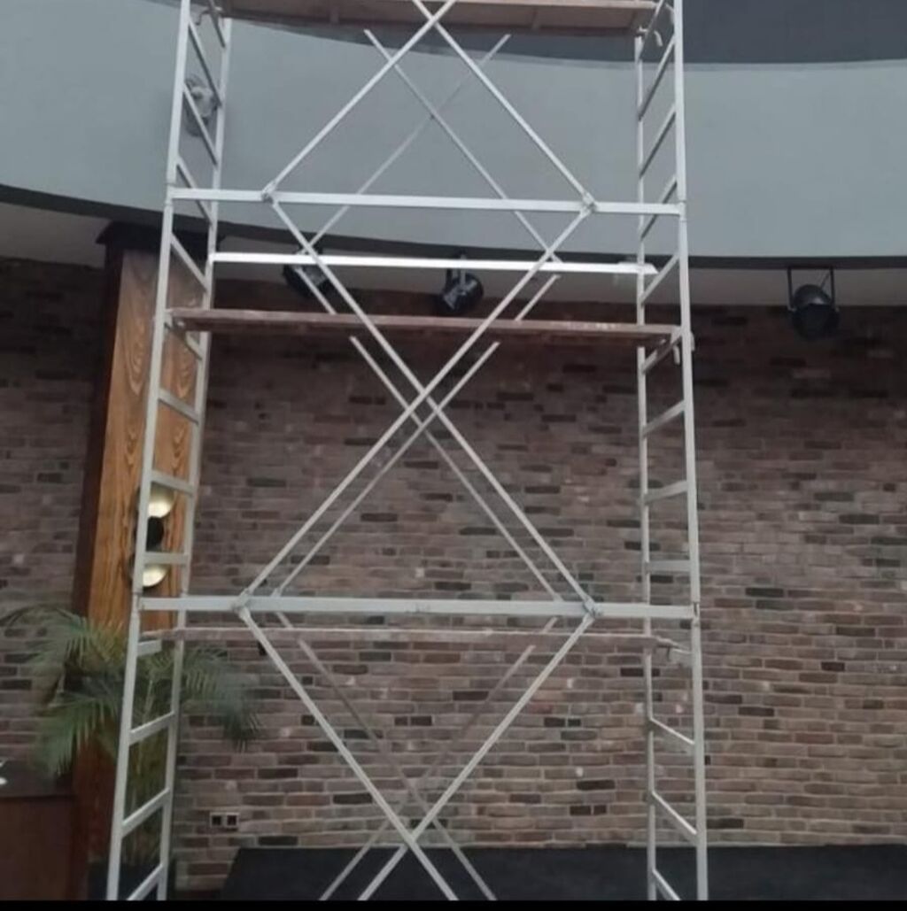 Tikinti və təmir işləri üçün metal skafold, qüllə tipli səyyar iskele — Mallar, Masazır (3)