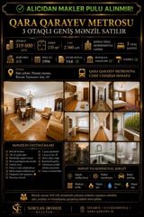 3-otaqlı mənzil, Qara Qarayev metrosu, 135 m² — Emlak