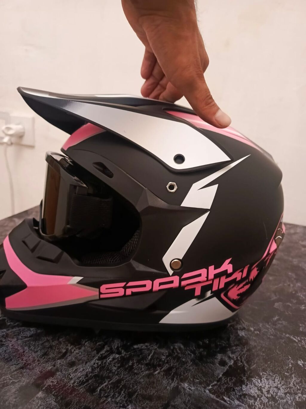 Motokros/enduro üslubunda tam üzlü kask – SPARK TIKI dizaynı - — Avto, Bakı