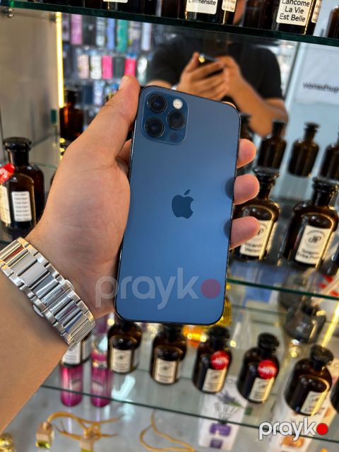 IPhone 12 Pro, 128 GB, Pacific Blue, Simsiz şarj, Face ID