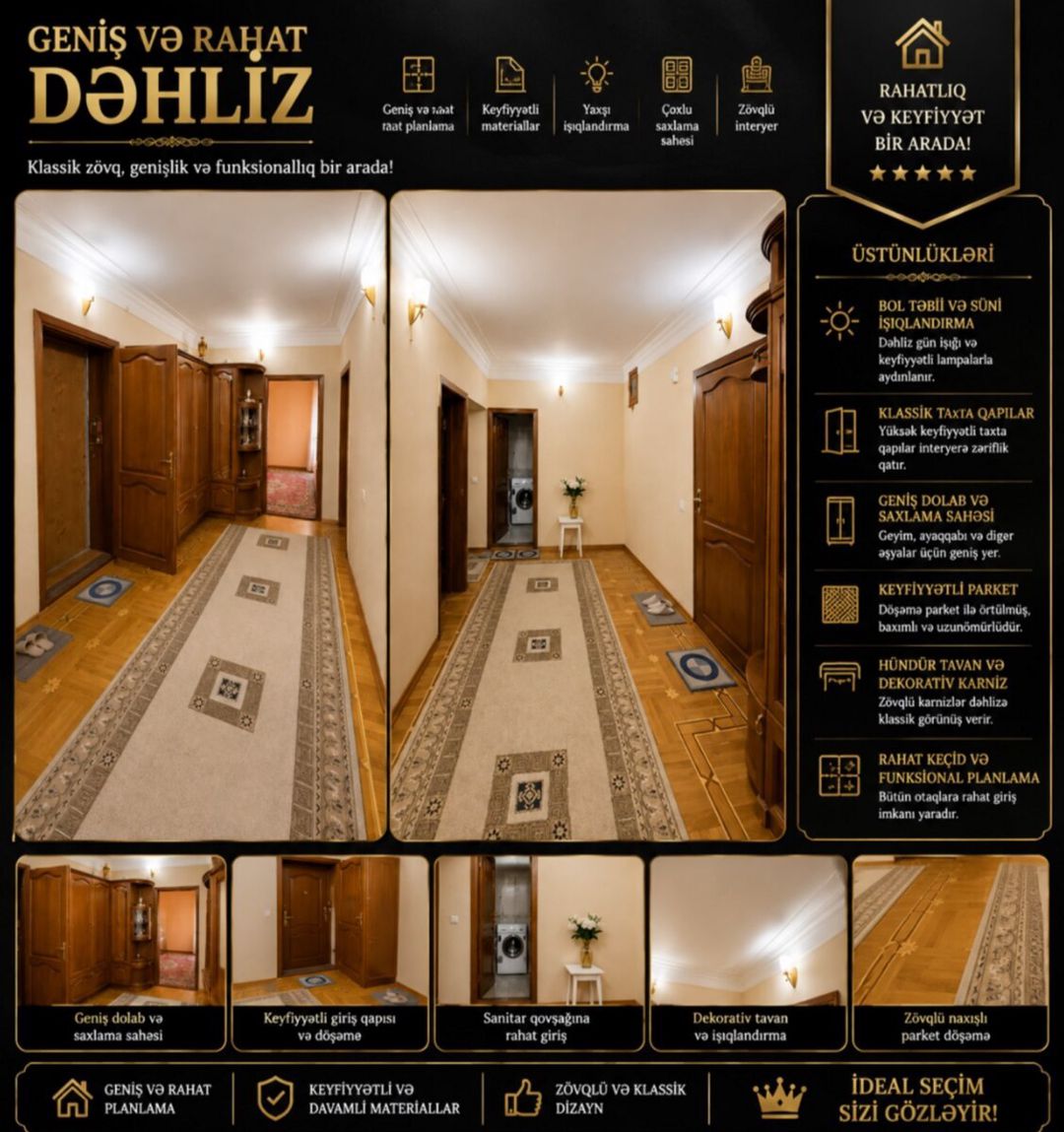 3-otaqlı mənzil, Qara Qarayev metrosu, 135 m² — Mənzil, Bakı (8)