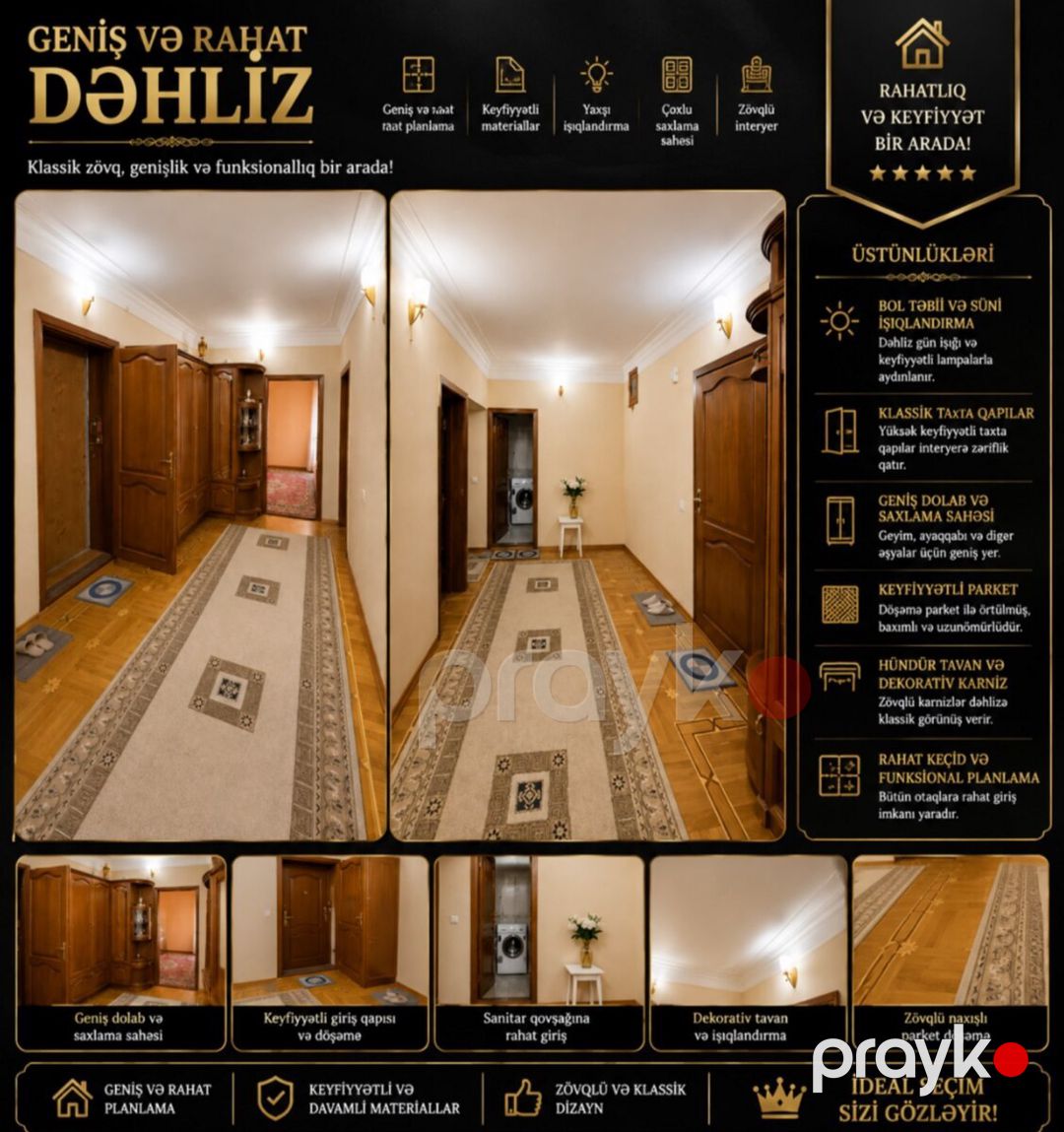 3-otaqlı mənzil, Qara Qarayev metrosu, 135 m² — Mənzil, Bakı (8)