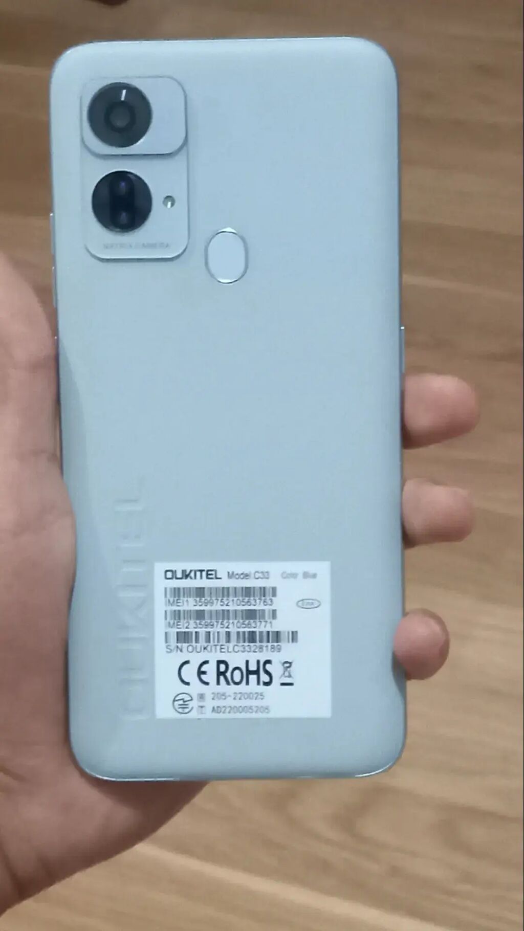 Oukitel C33 smartfon - Model: OUKITEL C33 (arka etiketdə təsdiq) - — Elektronika, Bakı (2)