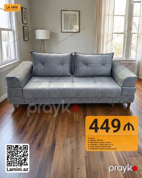 Məhsul: Divan - Model: La Mini (Kod: 6942) - Ölçü: 235 sm - Mexanizm — Bakı