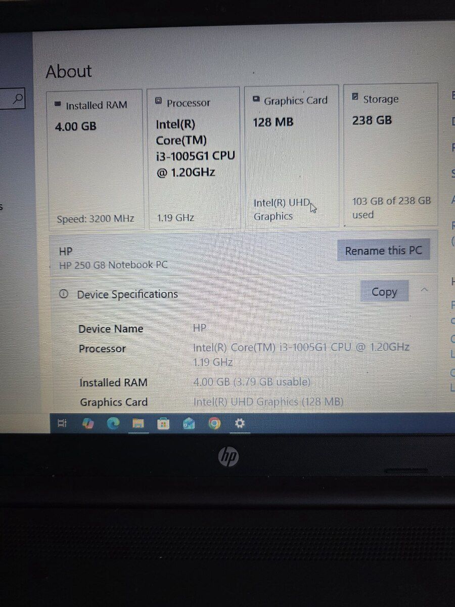 Noutbuk HP 250 G8 Notebook - i3 10 — Elektronika, Bakı (4)