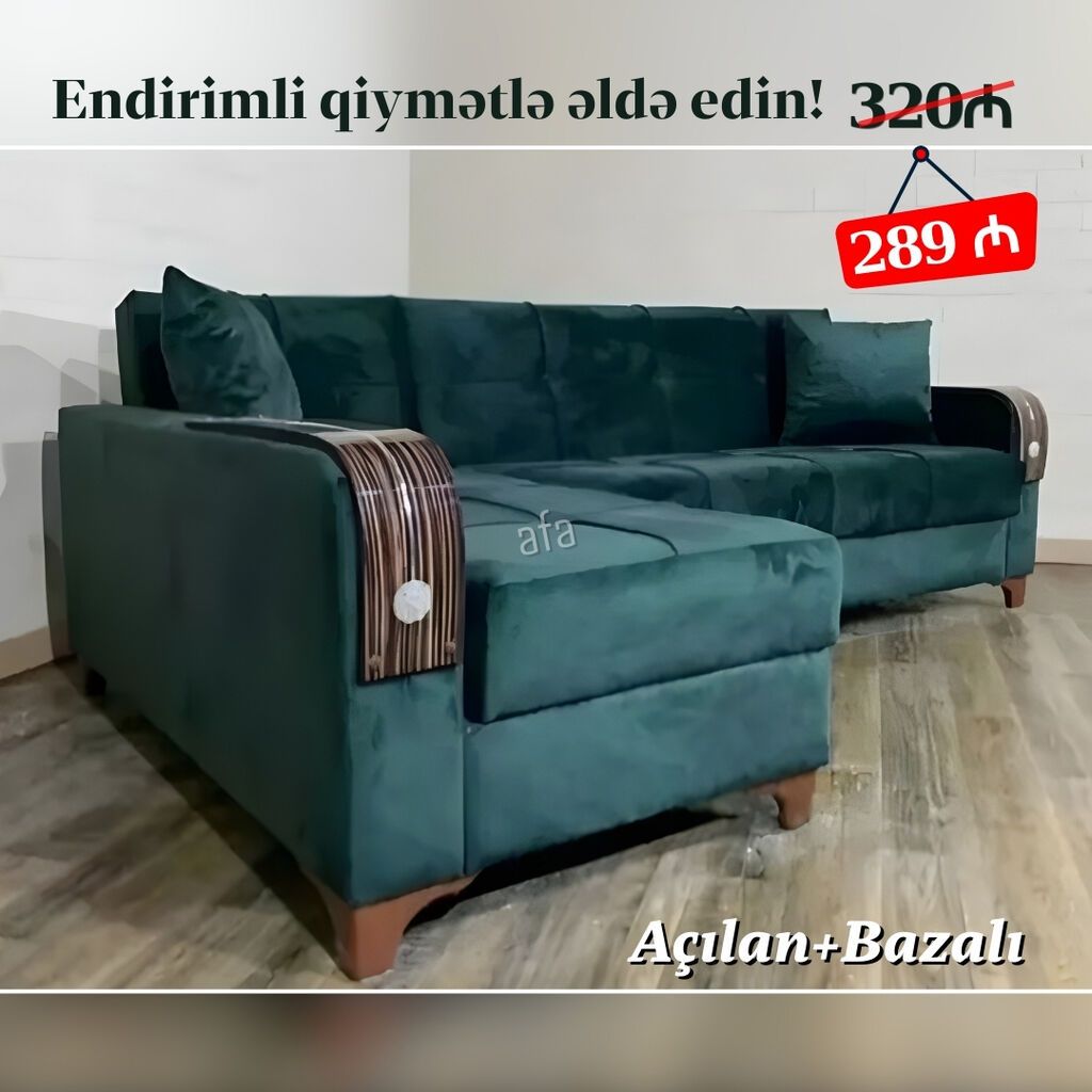 Künc divan, Yeni, Açılan, Bazalı — Mebel, Bakı (2)