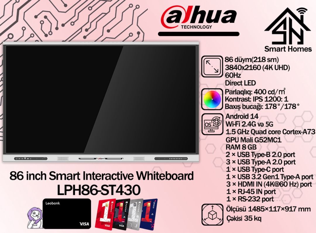 Dahua smart interaktiv lövhə DHI-LPH ST430 — Elektronika, Bakı (3)