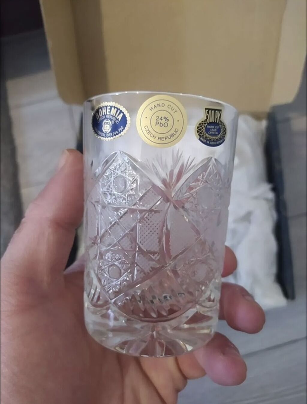 Stəkanlar, Xrustal, 6 ədədli dəst, Çexiya — Mallar, Bakı