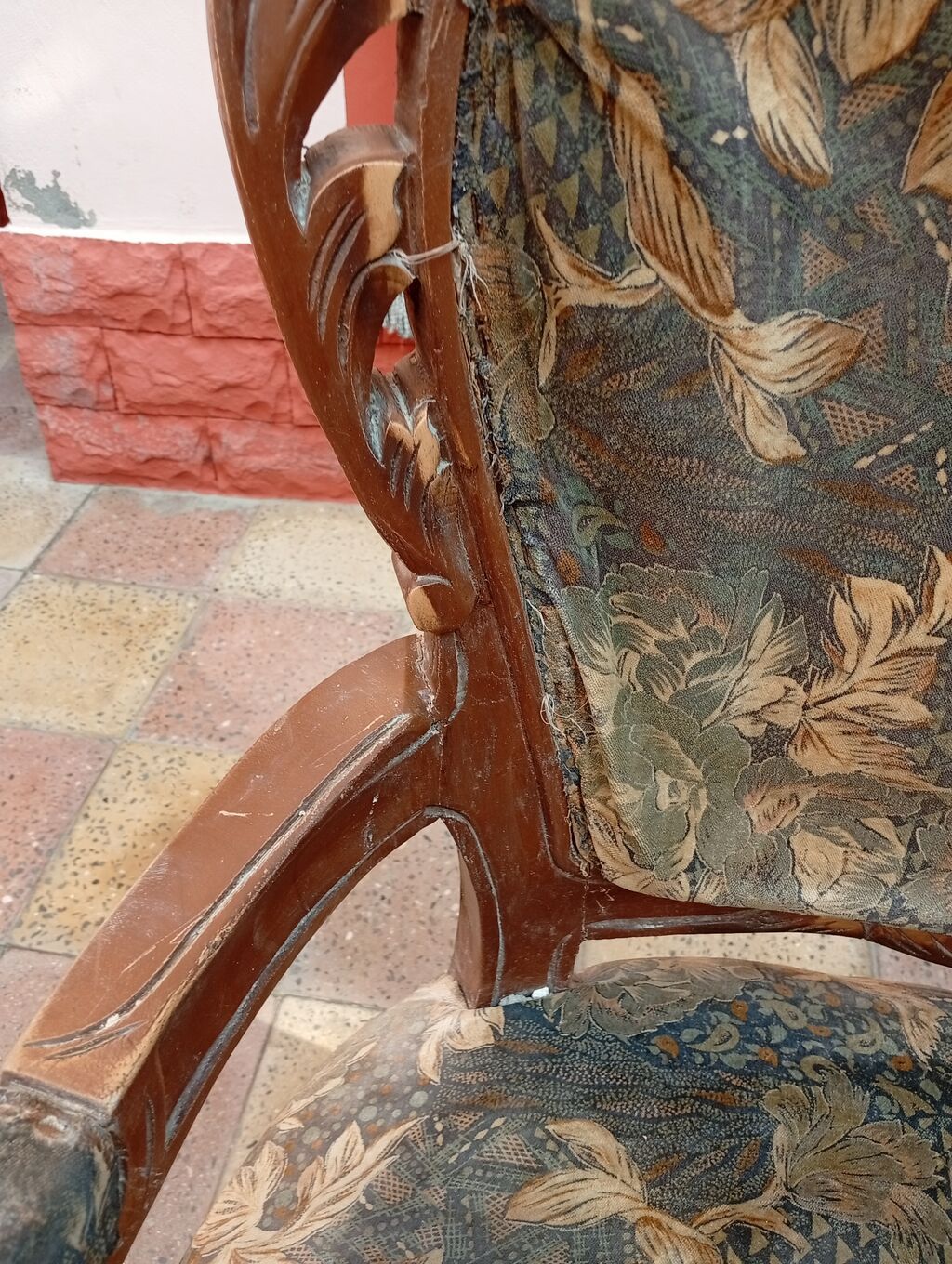 Antik üslubda oyma detallar ilə taxta kreslo - Klassik barok/rokoko — Kreslolar, Bakı (7)