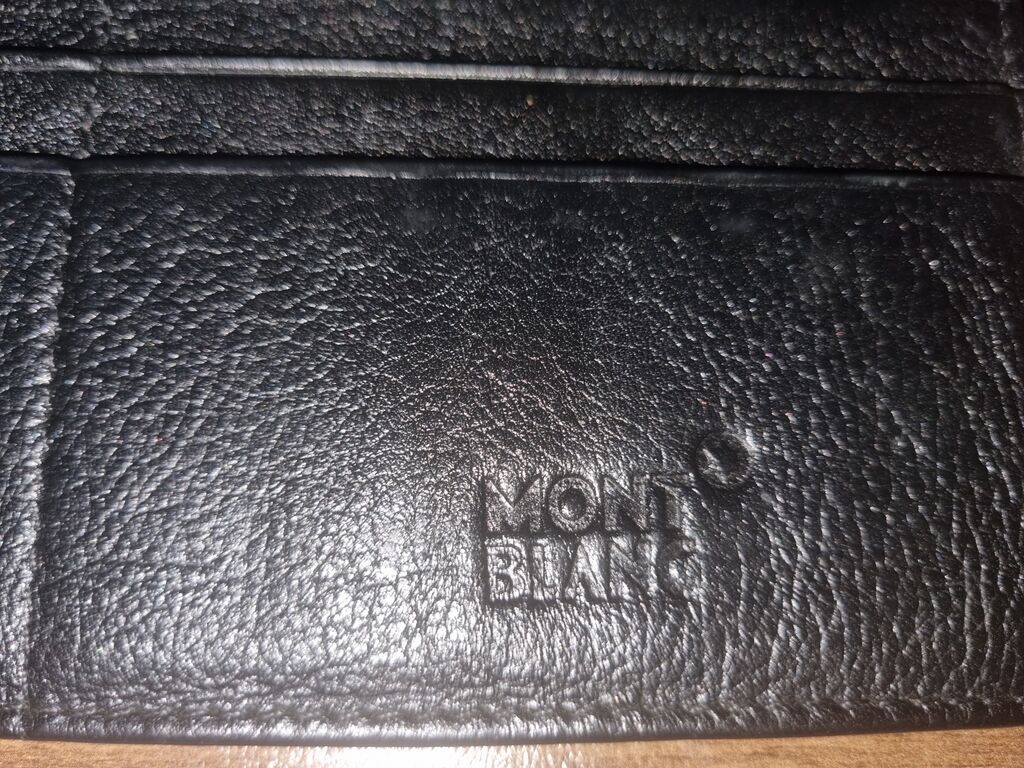Montblanc pulqabısı – uzun model - Material: qara rəngli təbii dəri — Aksesuarlar, Bakı (10)