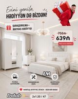 Ağ rəngli yataq otağı mebel dəsti zərif və müasir interyer üçün — Goods