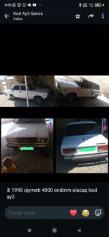 VAZ 2107 sedan, 1998-ci il buraxılışı. Ağı rəng, 4 qapı, arxa — Cars