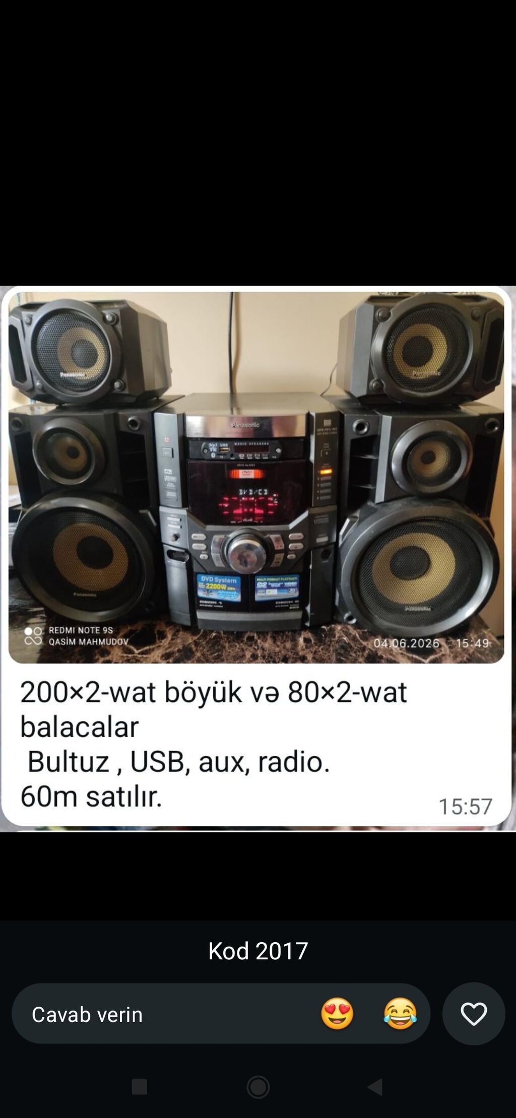 Musiqi mərkəzləri və akustik səs kolonları təqdim olunur. Şəkillərdə — Elektronika, Gəncə (3)