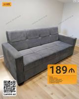 Minimalist üslubda boz rəngli divan - Ölçü: 200 sm - Mexanizm — Товары