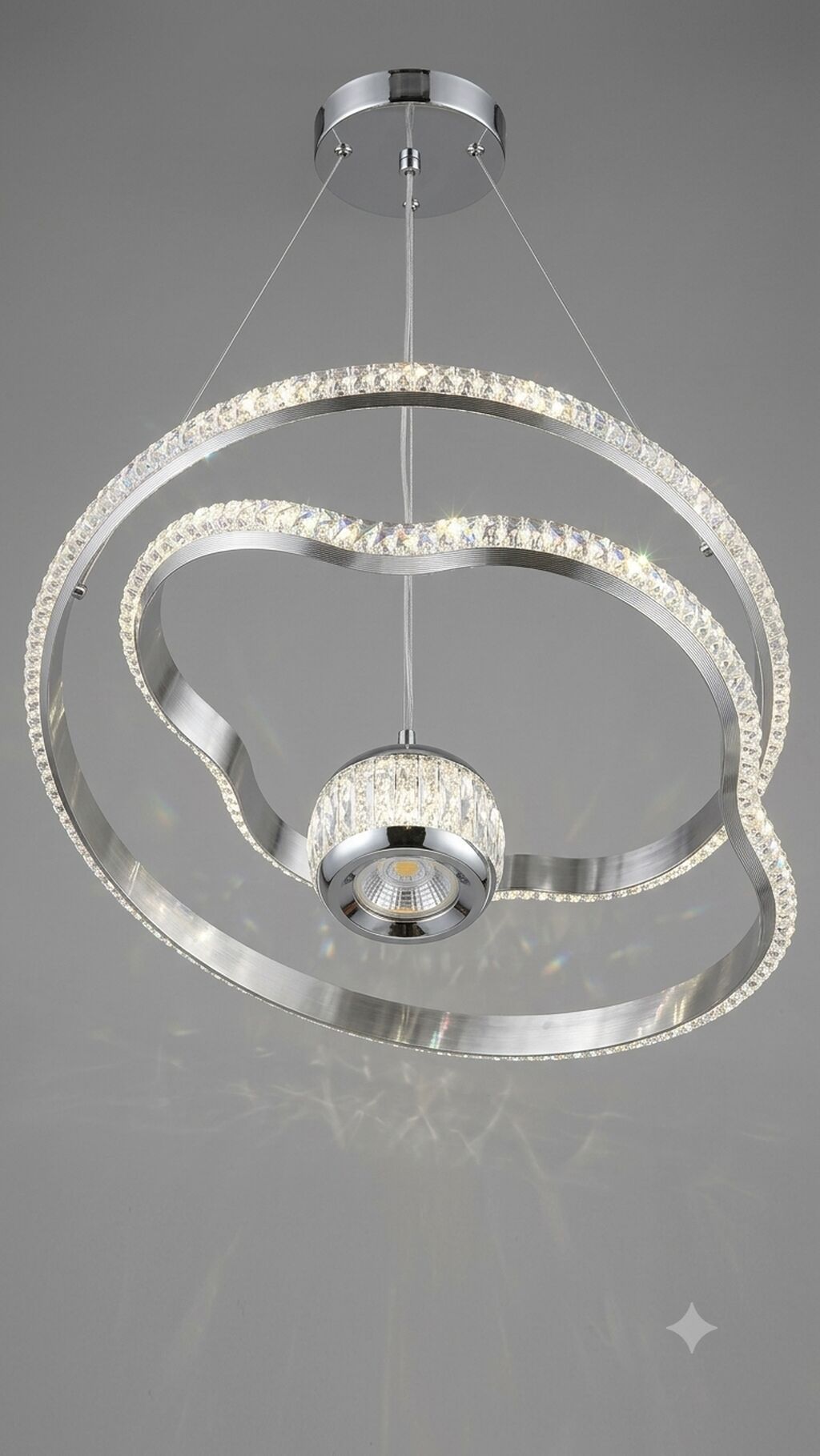 Led Çılçıraq, 4 və daha çox lampa, Metal — İşıqlandırma, Novxanı (4)