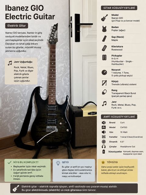 Elektro gitara Ibanez — Bakı