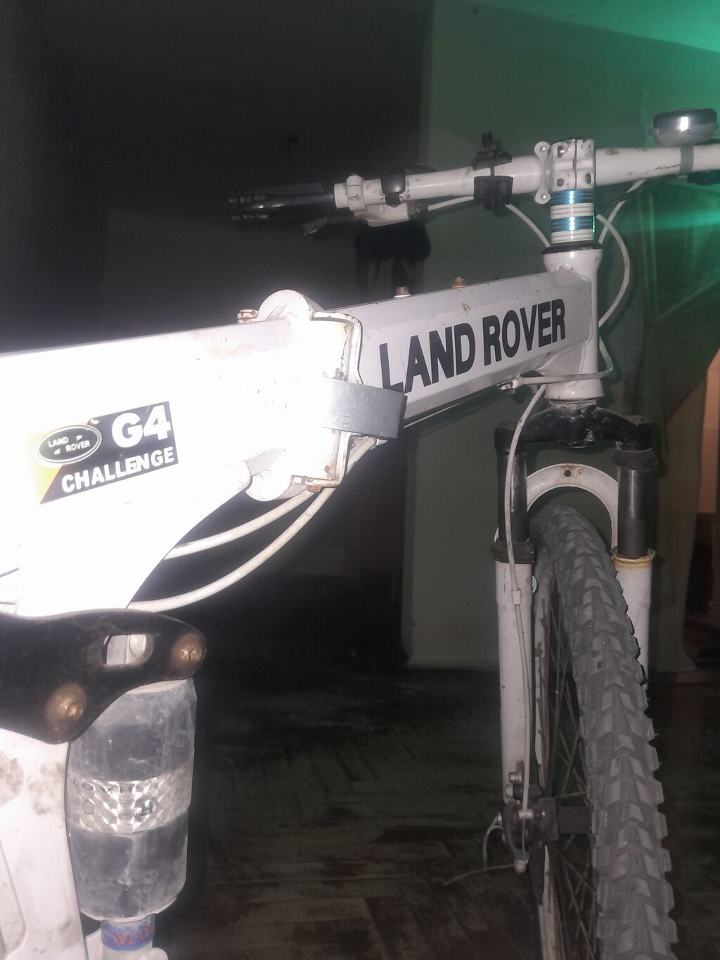 Land Rover G4 Challenge qatlanan dağ velosipedi - Rəng: ağ, Land — Dağ velosipedləri, Digah