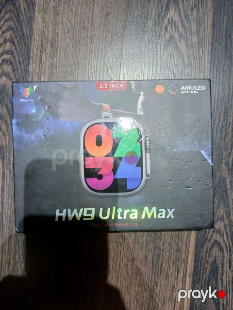 HW9 Ultra Max ağıllı saat - Ekran: 2.2 düym AMOLED (420×486), parlaq