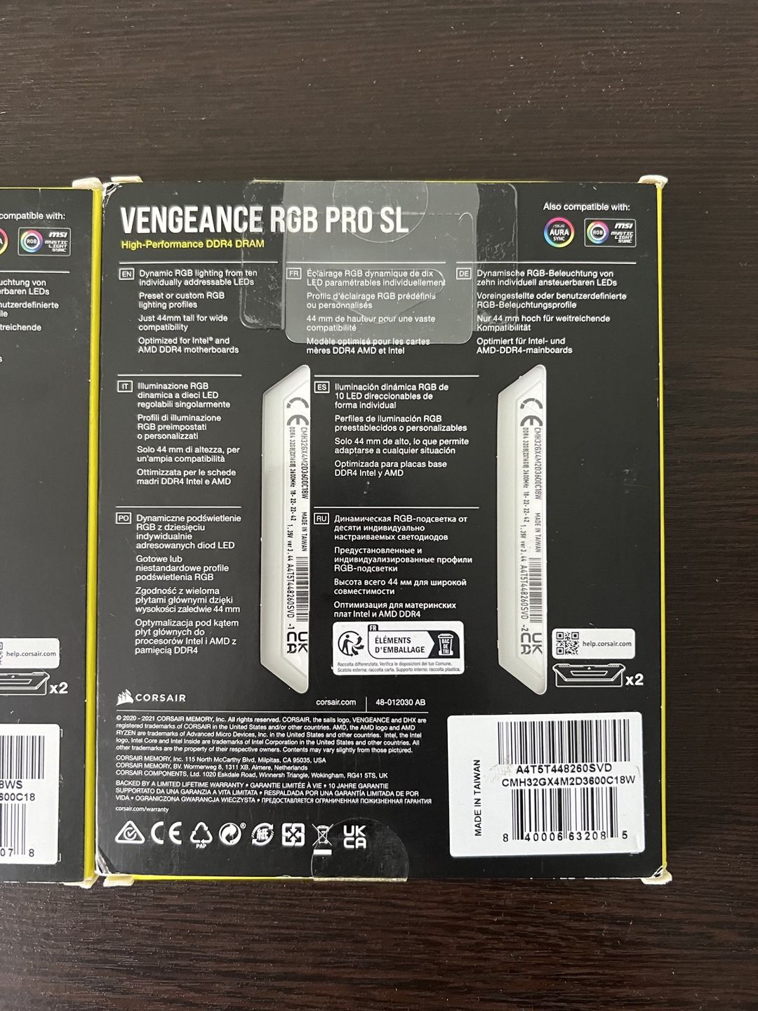 Corsair Vengeance RGB Pro SL DDR4 32GB (2x16GB) 3600MHz СL18 — Elektronika, Bakı (4)