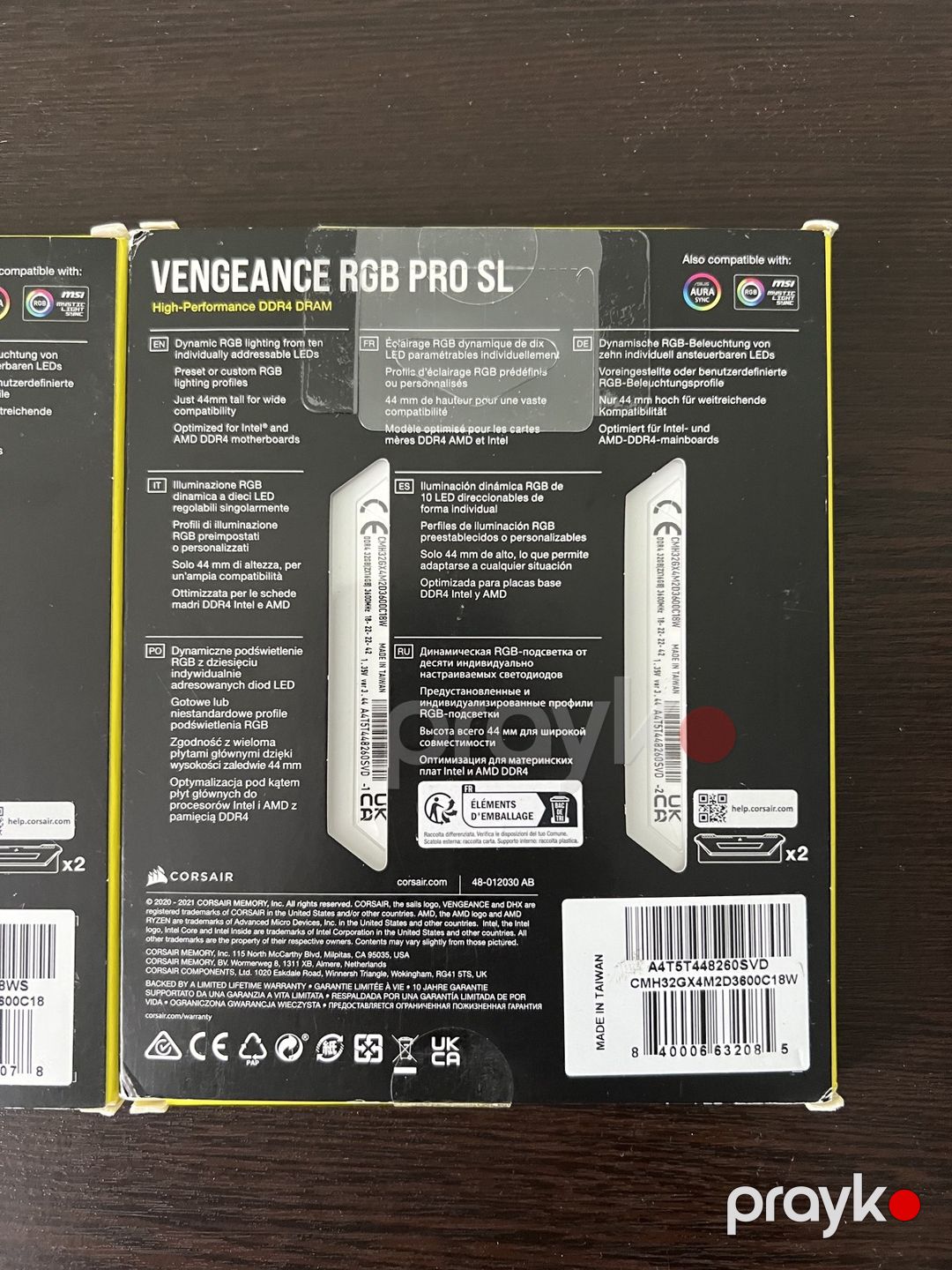 Corsair Vengeance RGB Pro SL DDR4 32GB (2x16GB) 3600MHz СL18 — Elektronika, Bakı (4)
