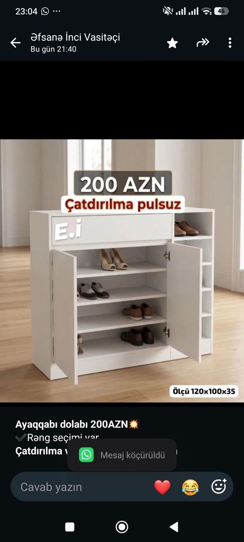 *Ayaqqabı dolabı 200AZN Rəng seçimi var *Çatdırılma və — Bakı