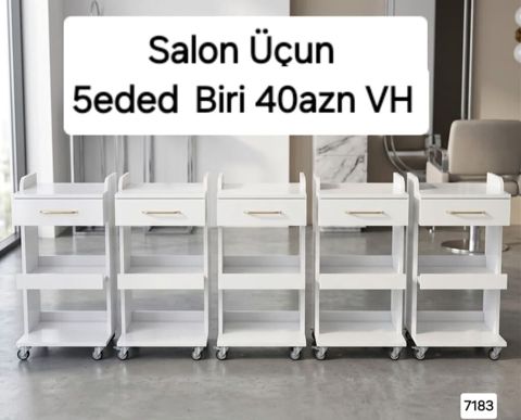 Salon üçün servis arabası – 5 ədəd, biri 40 AZN (VH). Açar — Gəncə