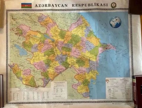 Məhsul: Azərbaycan Respublikasının divar xəritəsi Xüsusiyyətlər — Bakı
