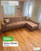 Künc divan, Qonaq otağı üçün, Parça, Bazalı, Açılan — Furniture