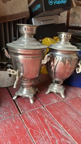 Məhsul: Metal samovarlar (2 ədəd - Klassik dizaynlı, cilalı metal — Kitchen appliances