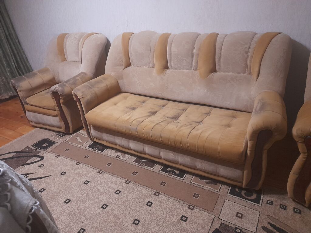 Satılır: Qonaq otağı dəsti + TV stendi - Yumşaq mebel dəsti: 1 — Mebel, Bakı (3)
