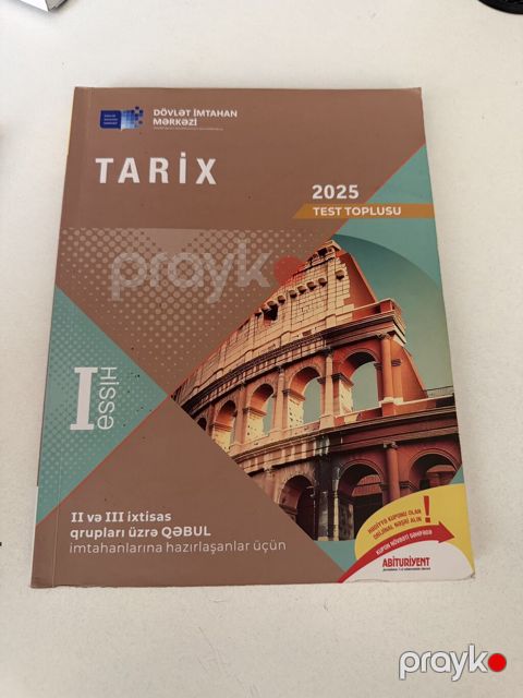 Məhsul: “Tarix – 2025 Test Toplusu”, I hissə Nəşriyyat: Dövlət