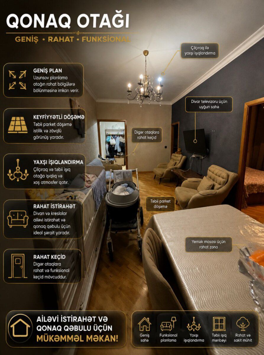 2-otaqlı mənzil, Gənclik m., 38.8 m² — Mənzil, Bakı (4)
