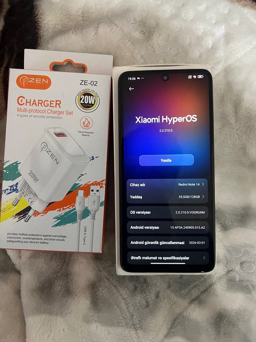 Xiaomi Redmi Note 14 Midnight Black 128GB/8GB — Smartfonlar, Bakı (3)