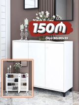 Ağ rəngli ayaqqabılıq/dolab - Ölçü: 90 x 80 x 35 sm (şəkildə — Ürünler