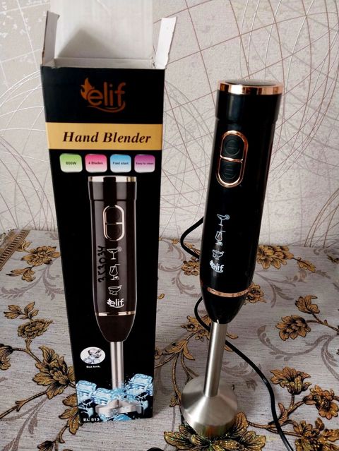 Elif Hand Blender – EL 513 - Güc: 800W - Bıçaqlar: 4-lü paslanmayan — Digah