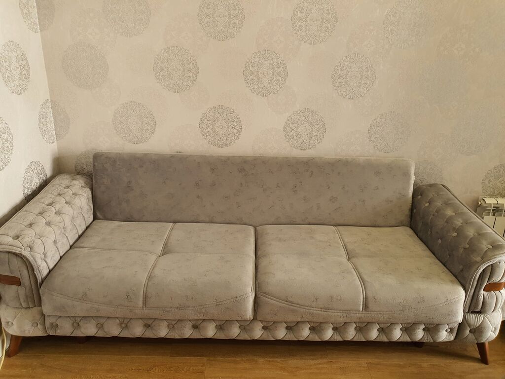 Açılıb-yığılan 3 nəfərlik divan satılır. Divan açıldıqda geniş yatacaq — Mebel, Bakı (6)