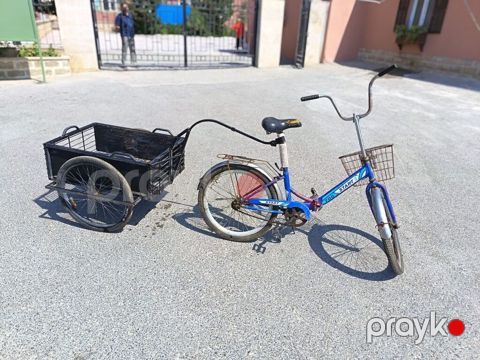 Qoşqulu velosiped 24 lük dür,tam işləkdir,qiy 130azn,ünvan Maştağa