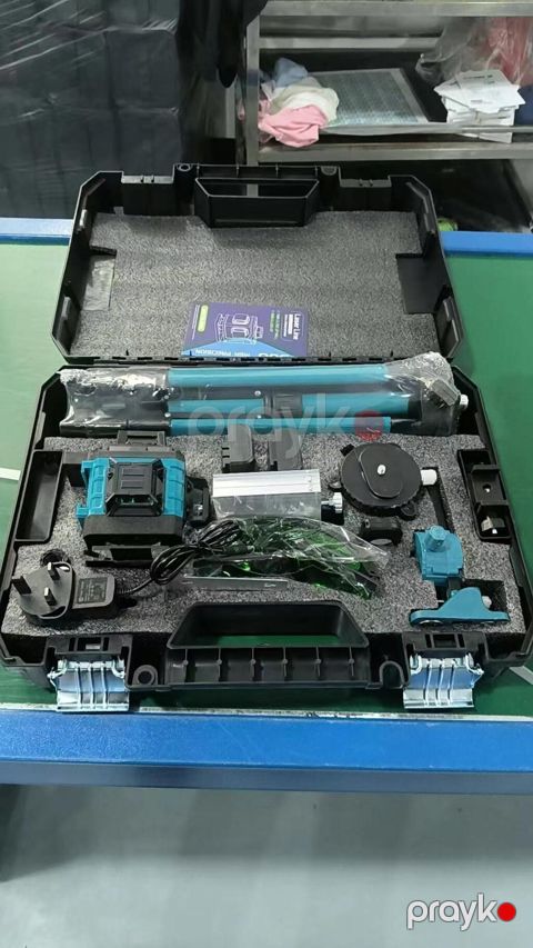 360° Yaşıl Şüalı Lazer Nivelir Dəstı Peşəkar ölçü və hizalama işləri