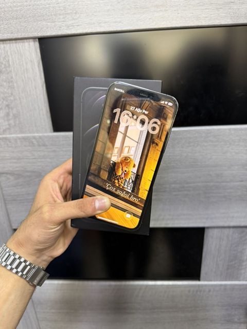 IPhone 12 Pro, 128 GB, Qara, Zəmanət, Face ID, Sənədlərlə — Bakı