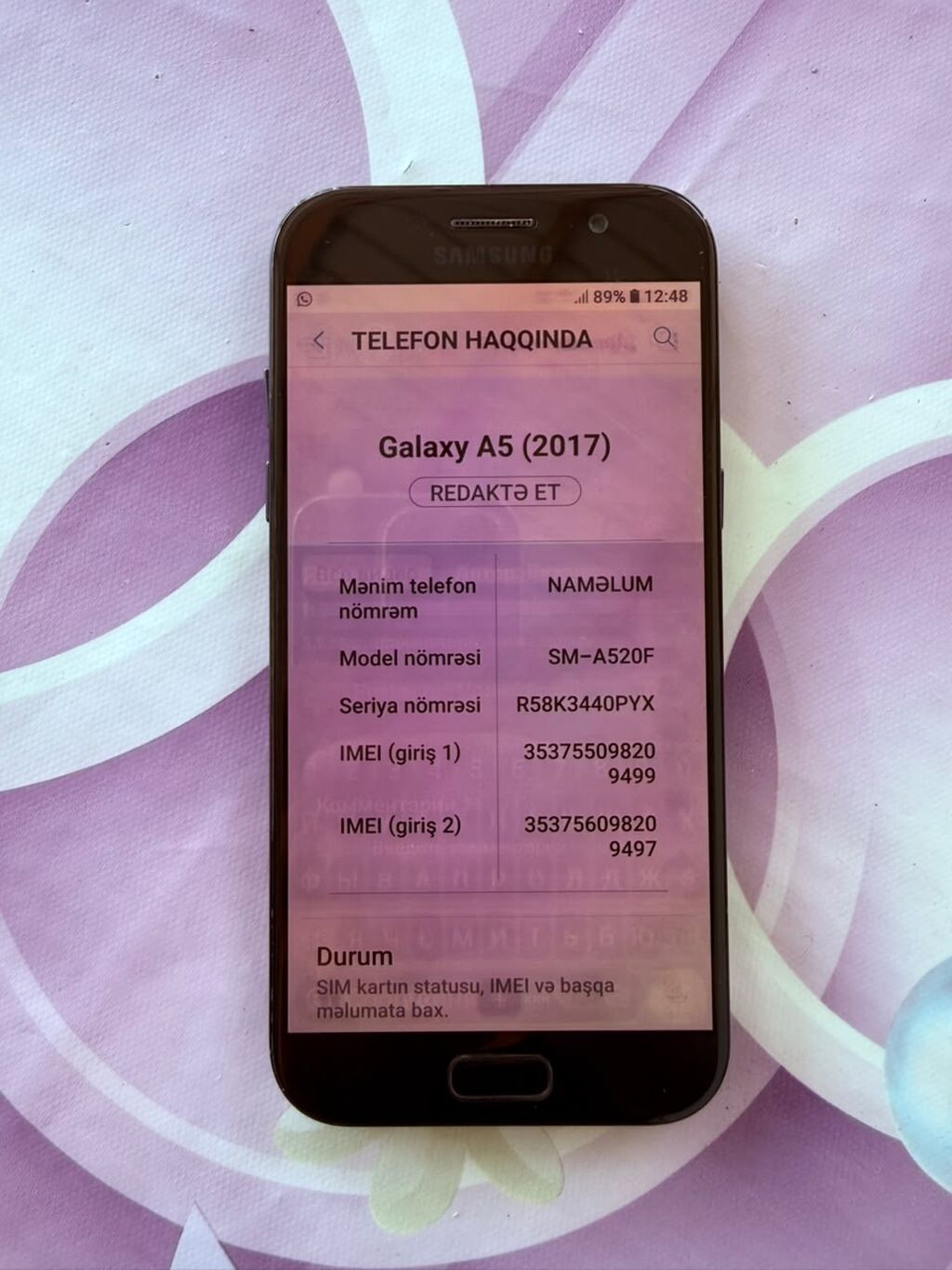 Samsung Galaxy A5 2017, 32 GB, rəng - Qara, Sensor, Barmaq izi, İki sim kartlı — Samsung, Bakı (3)
