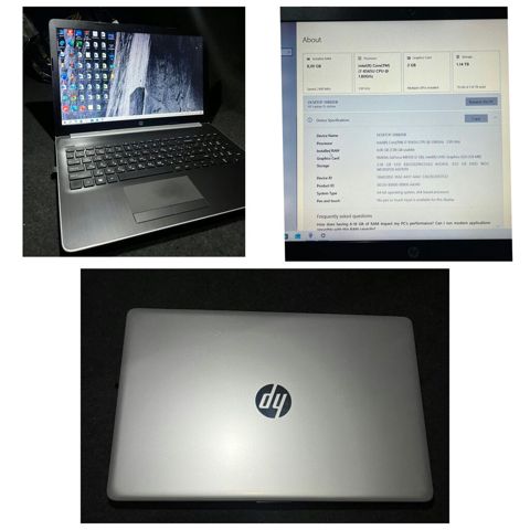 HP noutbuk - Model: HP (gümüşü qapaq, tam klaviatura və toxunma — Bakı